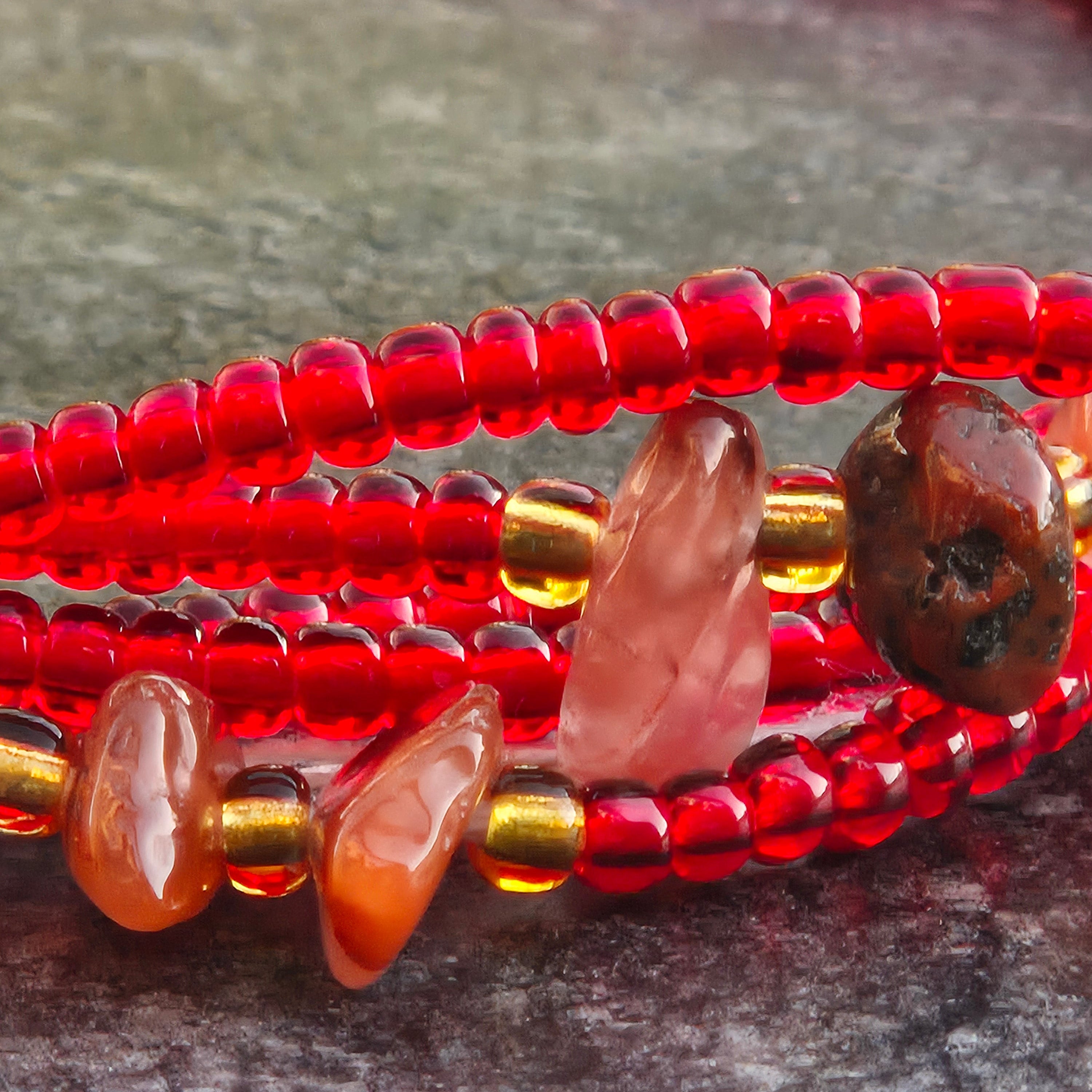 The Awakening: Red Agate Waistbeads