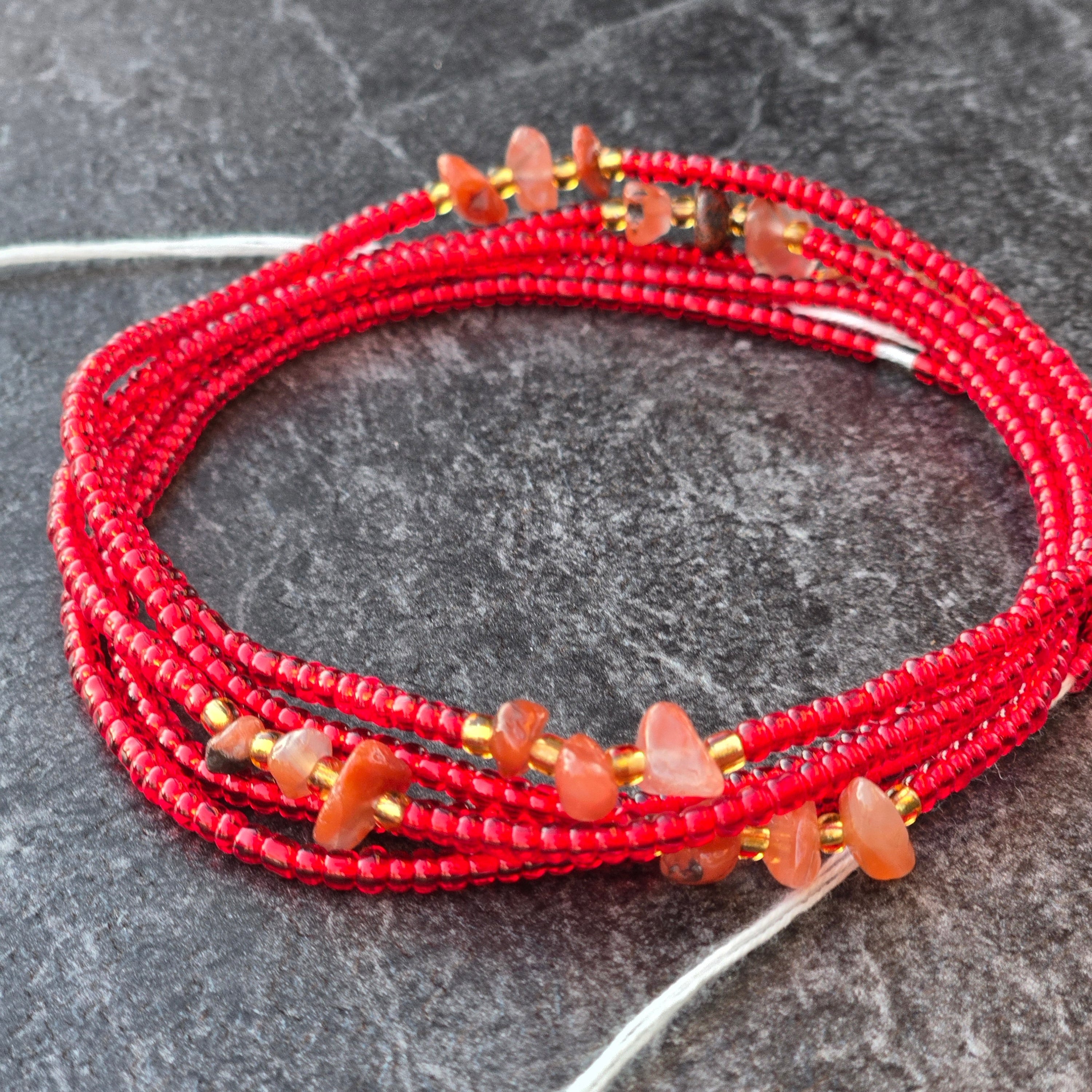 The Awakening: Red Agate Waistbeads