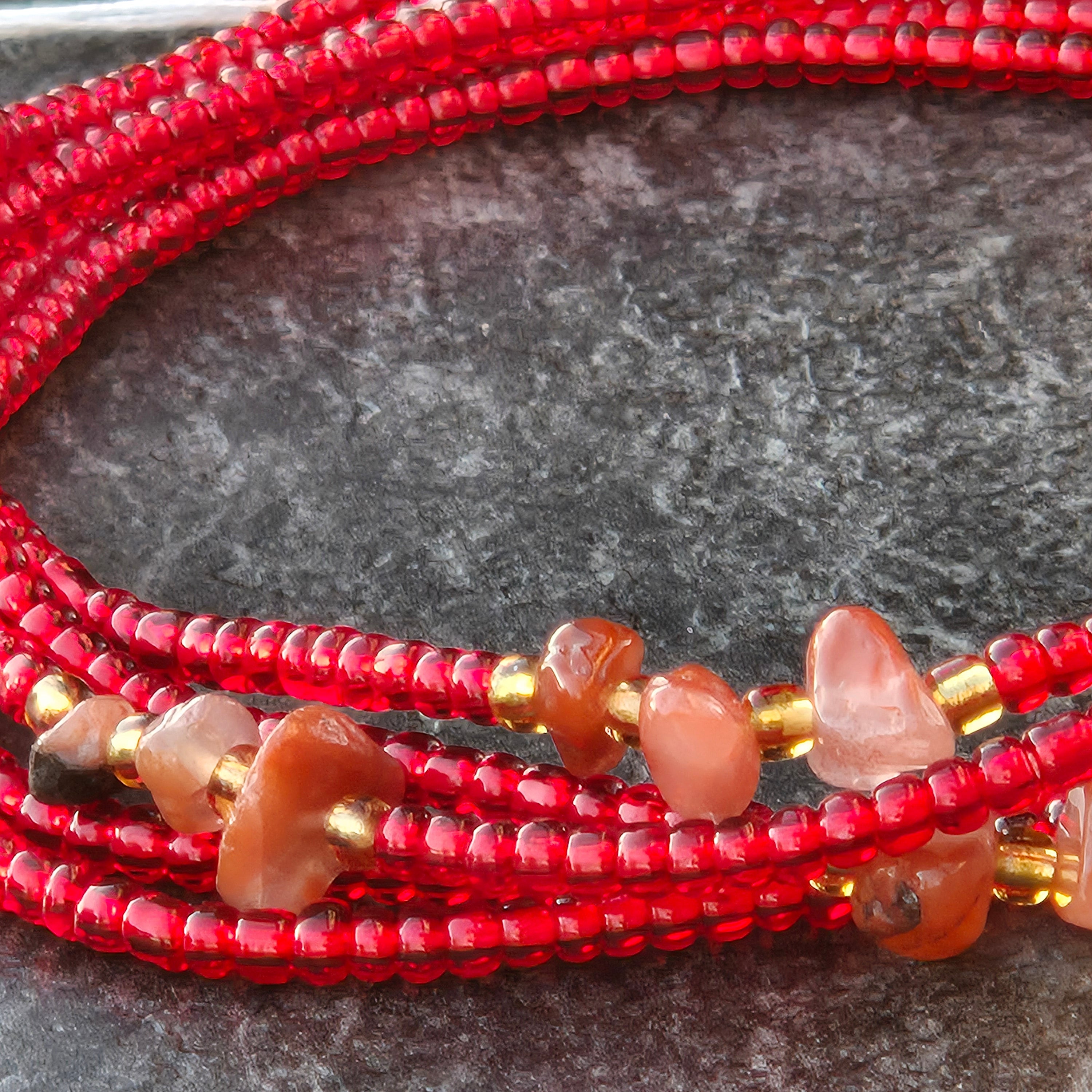 The Awakening: Red Agate Waistbeads